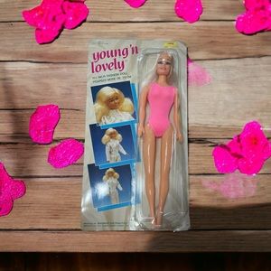 1970s Vintage plastic fashion doll Barbie type clone Young and Lovely Doll